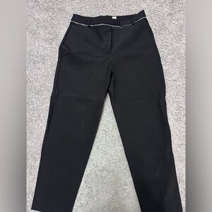 Victoria Beckham cropped zipper waist detail black pants